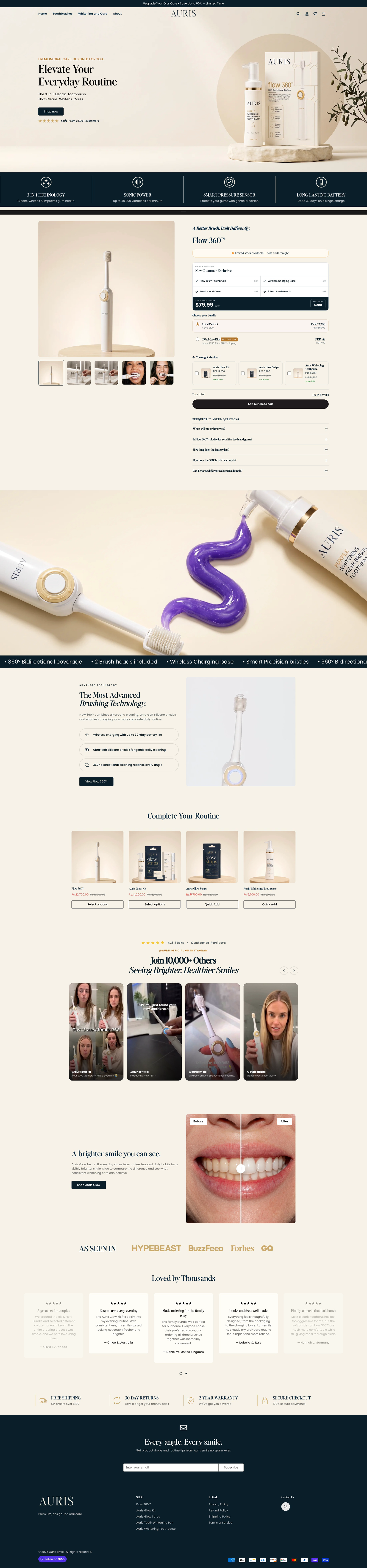 AURIS — Premium Oral Care & 3-in-1 Sonic Toothbrush Store